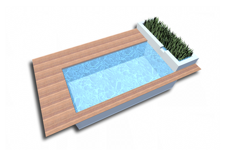 Grosszuegige Naturpoolform Kalifornien
