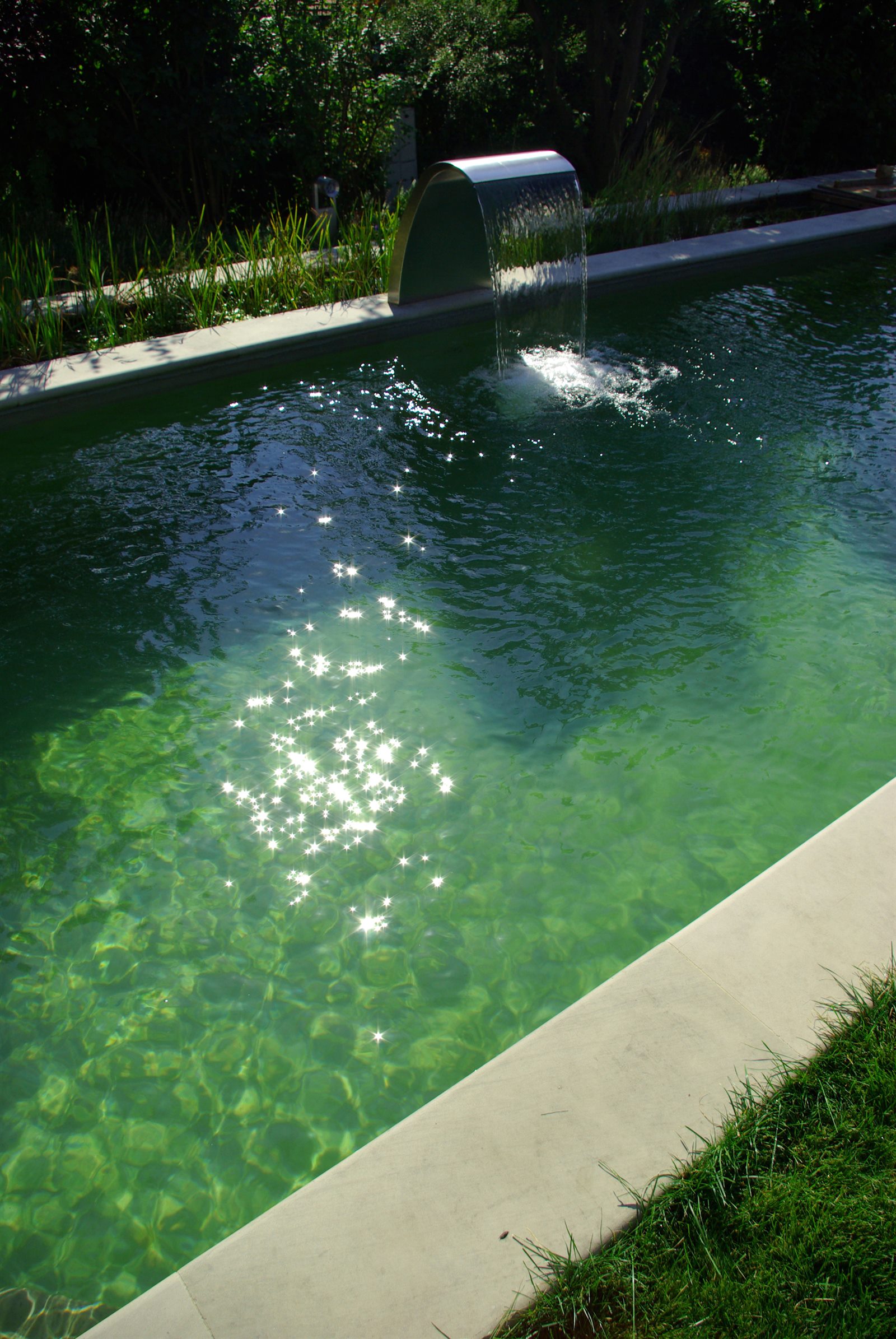 Schwalldusche am Naturpool